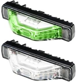 img 4 attached to Abrams Flex 180 Wide Angle Green/White Light Head [SAE Class-1] [64W - 16 LED] Under Mirror Security Patrol Vehicle Truck LED Grille Light Head Surface Mount Strobe Warning Light [3 LED Puddle Light]