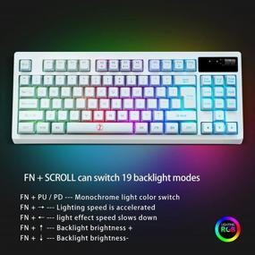 img 2 attached to 🎮 ZJFKSDYX C87 Wireless Gaming Keyboard and Mouse Combo | 2.4G Wireless Connection | 10 RGB Lighting Effects | Mute Button with Charging Support - White