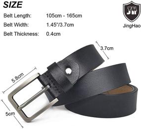 img 1 attached to JingHao Regular Chocolate Men's Accessories in Genuine Leather