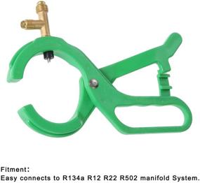 img 2 attached to 🔧 Versatile 2-in-1 R134A Can Tap: Ideal Side Punch AC Bottle Opener for R22 R12 Refrigerant Dispensing with 1/4 SAE & 1/2 Acme Refrigerant Manifold System Tool Kit