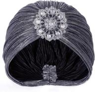 🎩 vintage lurex knit turban beanie hats for women - perfect headwraps for gatsby-themed cocktail parties in the 1920s logo