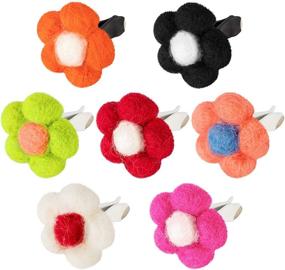 img 4 attached to 7 Pcs Felt Flowers Air Vent Decorations: Cute Car Air Freshener Clips in 7 Colors for Aromatherapy and Auto Decoration
