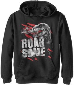 img 1 attached to Jurassic World Hooded Pullover Fleece Boys' Clothing