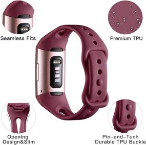 img 3 attached to Ouwegaga Band Compatible With Fitbit Charge 4/Charge 3/Charge 3 SE