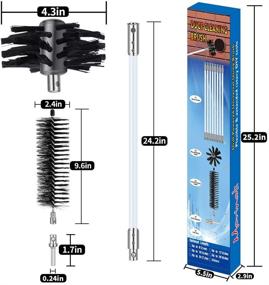 img 2 attached to 🌪️ 52 Feet Dryer Vent Cleaning Kit by Morinoli - Chrome Button Locking System, Extended Length, Lint Removal, Complete Dryer Duct Cleaning Kit, Includes Bonus Drill Attachment & Lint Trap Brush