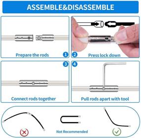 img 1 attached to 🌪️ 52 Feet Dryer Vent Cleaning Kit by Morinoli - Chrome Button Locking System, Extended Length, Lint Removal, Complete Dryer Duct Cleaning Kit, Includes Bonus Drill Attachment & Lint Trap Brush