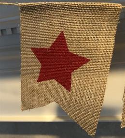 img 2 attached to USA Burlap Patriotic Banner Bunting