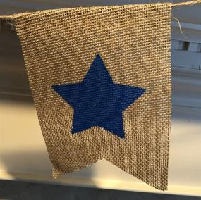 img 1 attached to USA Burlap Patriotic Banner Bunting