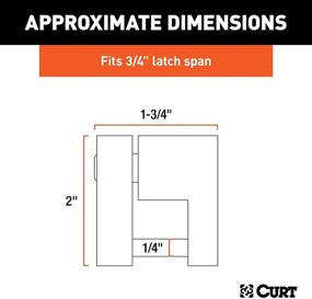 img 3 attached to 🔒 CURT 23521 Trailer Tongue Coupler Lock - Black, 1/4-Inch Pin Diameter, Fits Up to 3/4-Inch Span
