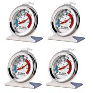 🌡️ large dial refrigerator freezer thermometer - 4 pack for effective temperature monitoring logo