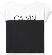 stylish and comfortable: calvin klein girls' performance short sleeve tee shirt logo