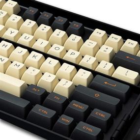 img 1 attached to Akko Carbon Retro 158-Key ASA Profile PBT Double-Shot Full Keycap Set: Enhance Your Mechanical Keyboard Experience with Stylish Collection Box