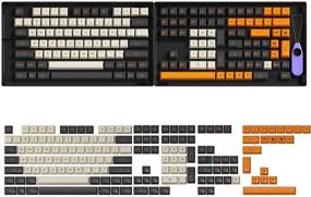 img 3 attached to Akko Carbon Retro 158-Key ASA Profile PBT Double-Shot Full Keycap Set: Enhance Your Mechanical Keyboard Experience with Stylish Collection Box