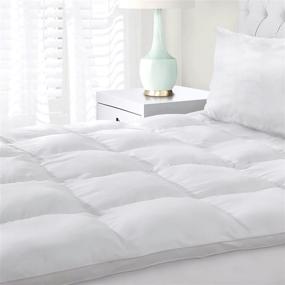 img 3 attached to 🛏️ SUPERIOR Down Alternative Mattress Topper - Premium Overfilled Pillow Top for Full Size Bed (54" x 75")