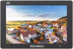 img 4 attached to Feelworld T7 7-дюймовый монитор для камеры с 4K HDMI входом/выходом, 1920x1200 IPS Full HD дисплеем, прочным алюминиевым корпусом, помощью видеосъемки DSLR, фокусировкой по контуру и ложными цветами - батарея и зарядное устройство включены.