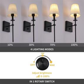 img 3 attached to Rizzyluz Vintage LED Dimmable Wall Sconce Lighting
