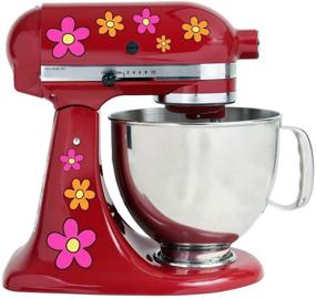 img 1 attached to 🌼 Hippie Flowers Kitchen Mixer Stickers: Vibrant Daisy Decals for Quirky Milk Mug Designs