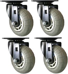 img 4 attached to ✨ Enhance Mobility and Style with Headbourne 8270E Designer Casters Rubber