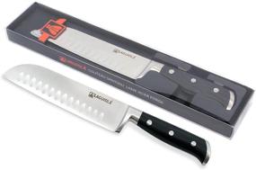 img 4 attached to 🔪 Премиум нож Santoku из нержавеющей стали Лагиоле: превосходное качество для безусилостной точности