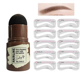 img 4 attached to Waterproof Hairline Concealer Reusable Black Brown