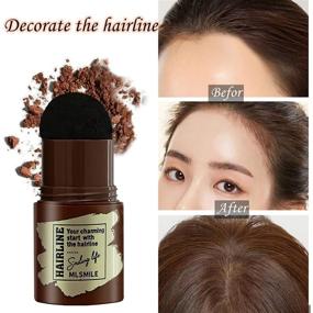 img 1 attached to Waterproof Hairline Concealer Reusable Black Brown
