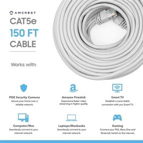 img 2 attached to 🔒 Amcrest Ethernet Internet Security 2PACK CAT5E Cable 150 ft: High-Speed, Reliable Connection for Optimal Security