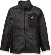 reebok outerwear available classic charcoal boys' clothing : jackets & coats logo