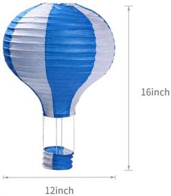 img 2 attached to 🎈 Striped Hot Air Balloon Paper Lanterns: 6-Pack for Wedding, Birthday, Engagement, Christmas Party Decoration