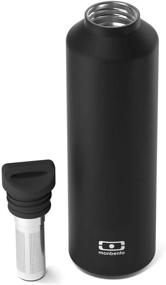 img 2 attached to monbento MB Steel Black Onyx Insulated Water Bottle: Leak-Proof & 17 Oz Stainless Steel Bottle