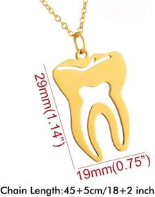 img 3 attached to 🦷 AOCHEE Dental Pendant Charm Necklace Jewelry for Dentist Doctor Nurse Gift