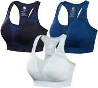 🏋️ quantumax sports bra for women - high elastic racerback seamless supportive bra for outdoor workouts, running, yoga, and daily exercise logo