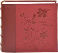 📷 golden state art faux leather vintage inspired photo album - marron, holds 200 4"x6" pictures, 2 per page, p52028-7 logo