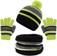 winter fleece beanie mittens for toddler boys - essential cold weather accessories logo