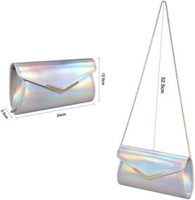 img 3 attached to Iridescent Leather Evening Shoulder Crossbody