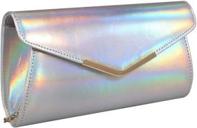 img 4 attached to Iridescent Leather Evening Shoulder Crossbody