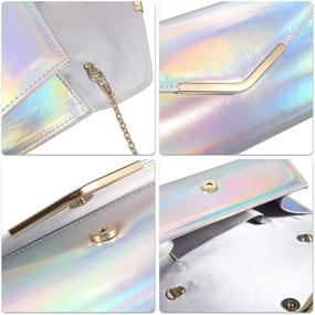 img 2 attached to Iridescent Leather Evening Shoulder Crossbody