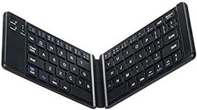 img 4 attached to 🔌 Versatile Black Ultra Slim Bluetooth Keyboards - Compatible with Amazon Fire 10, iPad 10.2", iPad Air, iPad Pro, iPhone, and More - iOS/Android/Windows Compatible