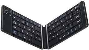 img 3 attached to 🔌 Versatile Black Ultra Slim Bluetooth Keyboards - Compatible with Amazon Fire 10, iPad 10.2", iPad Air, iPad Pro, iPhone, and More - iOS/Android/Windows Compatible