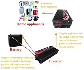 img 1 attached to ⚡️ KRXNY 2000W Power Inverter: High-Quality 48V DC to 110V AC Pure Sine Wave Converter with LED Display for Off Grid Solar Systems