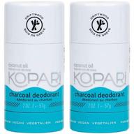 🥥 kopari organic coconut deodorant stick for men - aluminum free, long lasting, paraben free, 2 pack, 2.0 oz logo