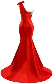 img 3 attached to 👗 Lily Wedding Womens One Shoulder Satin Mermaid Prom Dress 2020 Evening Ball Gown: Elegant and Glamorous Evening Dress for 2020