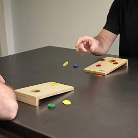 img 3 attached to 🌽 Ultimate Fun and Precision: GoSports Coinshot Mini Tabletop Cornhole Game Set