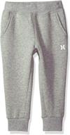 hurley boys fleece jogger obsidian boys' clothing in pants logo