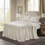 🛏️ hig camel ruffle skirt bedspread set king - stylish dust ruffles & alina bedding collections - 1 bedspread, 2 standard shams (camel, king) логотип