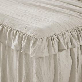img 3 attached to 🛏️ HIG Camel Ruffle Skirt Bedspread Set King - Stylish Dust Ruffles & Alina Bedding Collections - 1 Bedspread, 2 Standard Shams (Camel, King)