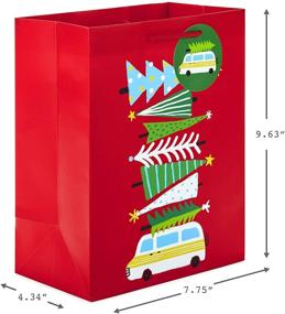 img 2 attached to 🎁 Hallmark 9-inch Christmas Gift Bag Bundle (Pack of 6): Little Houses and Trees, Merriest Christmas, Vintage Van with Christmas Trees