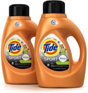 🏃 tide plus febreze freshness sport high efficiency liquid laundry detergent - 46 oz - active fresh - 2 pk: the ultimate laundry solution for active lifestyles! logo