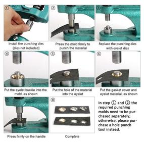 img 1 attached to Hand Press Grommet Eyelet Machine 4）Heavy Eyelet 1500Pcs Grommets