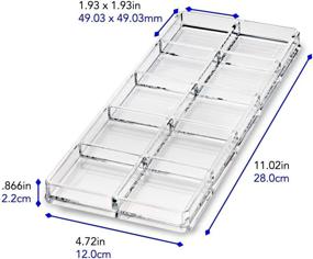 img 2 attached to 🎨 Alegory 10-Space Clear Acrylic Paint Pot/Cream Shadow Makeup Organizer Tray – Cosmetic Beauty Care Storage