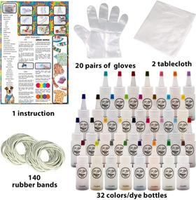 img 3 attached to 🎨 Klever Kits Tie Dye Kit (32 Colors) with Storage Box, Gloves, Rubber Bands & Table Covers - DIY Tie Dye Craft for Fabric Party & Group Activities